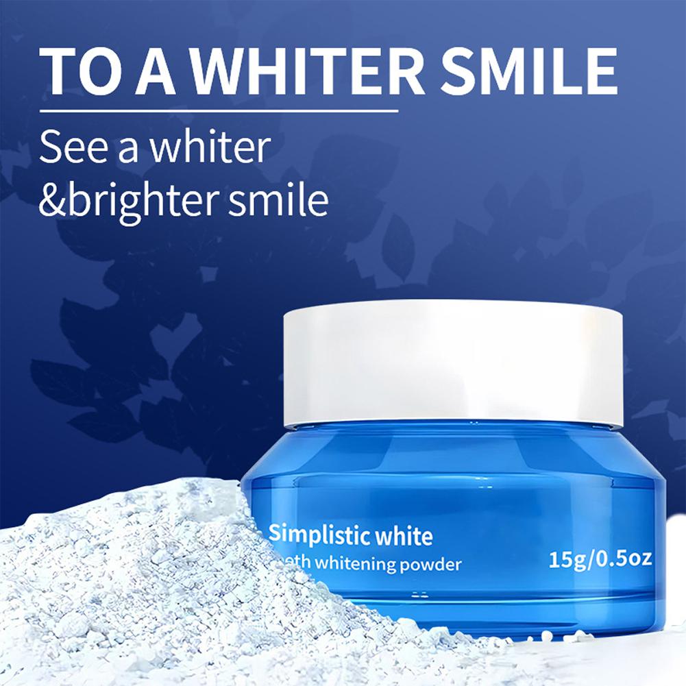 Teeth Whitening Powder - Bubuk Pemutih Gigi Putih Sederhana, Bubuk
