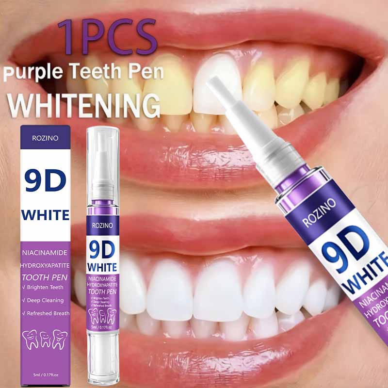 Teeth Whitening Gel Pen - ROZINO 9D Pena Pemutih Gigi Niacinamide