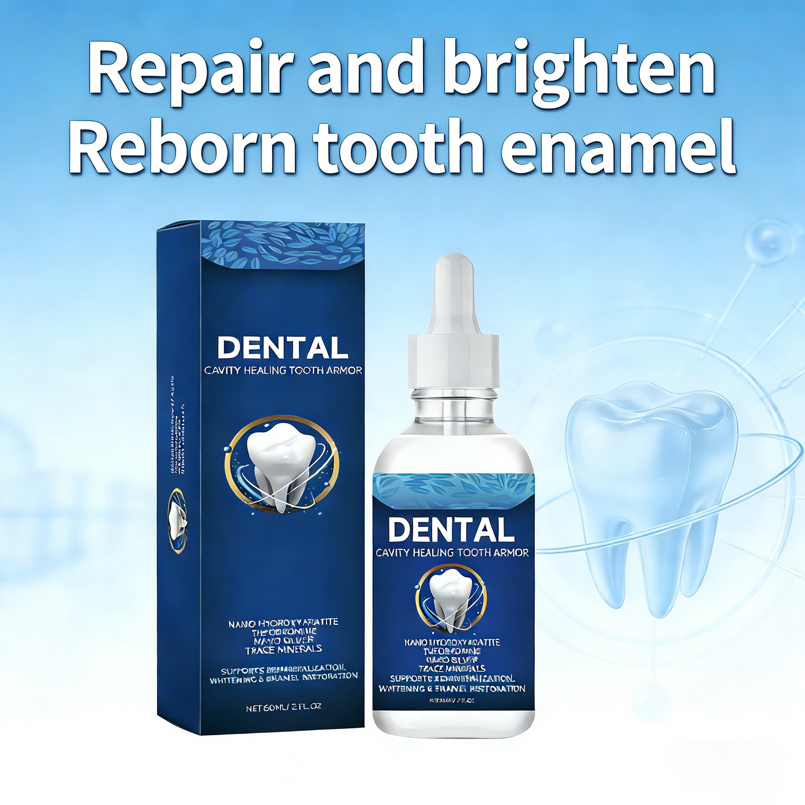 Teeth Whitening That Works - 60ml Nano Hydroxyapatite Tooth Armor Cairan
