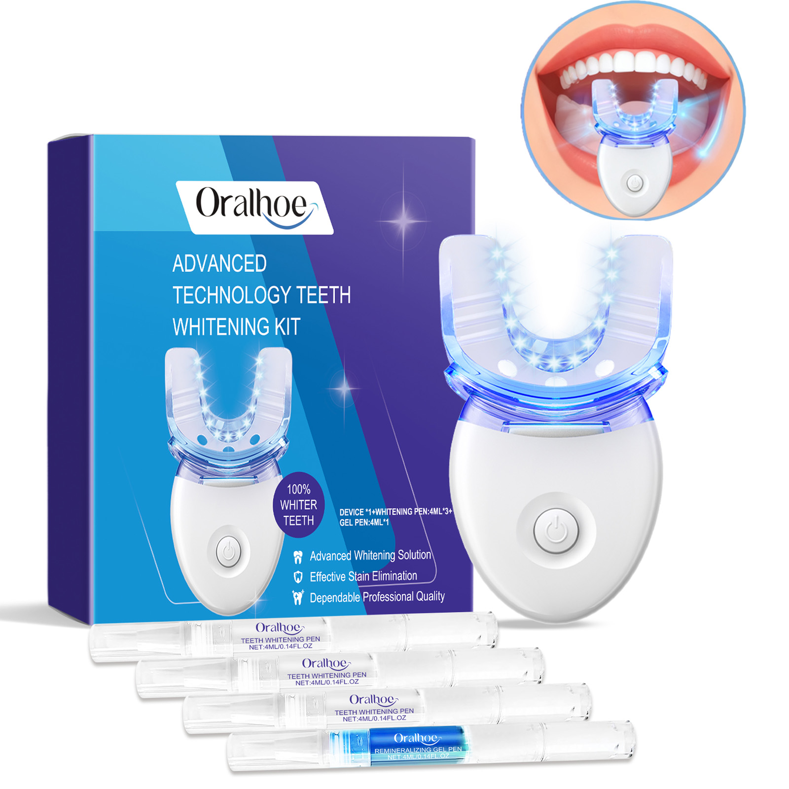 Teeth Whitening Groupon - Kit Lampu LED Pemutih Gigi Profesional