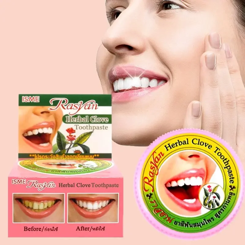 Teeth Whitening Powder - Bubuk Gigi Cengkeh/Kelapa Thailand, Menghilangkan Noda,