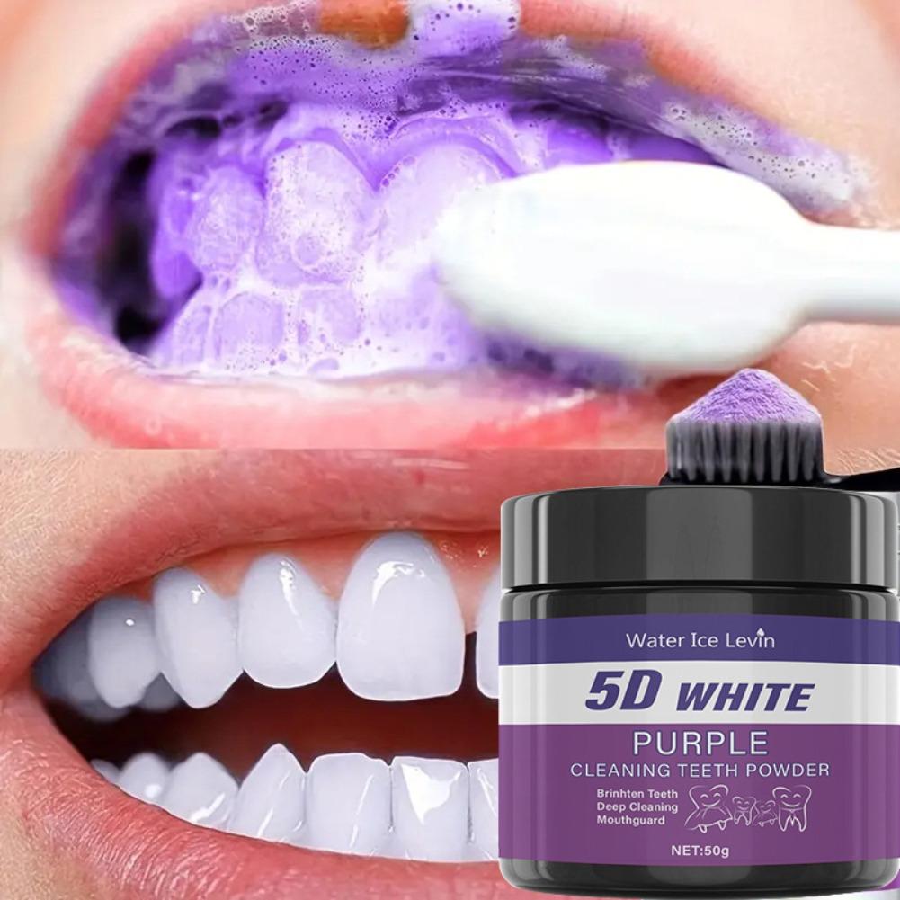 Bubuk Pembersih Gigi 5D Putih  - Teeth Whitening Powder ulasan dan harga