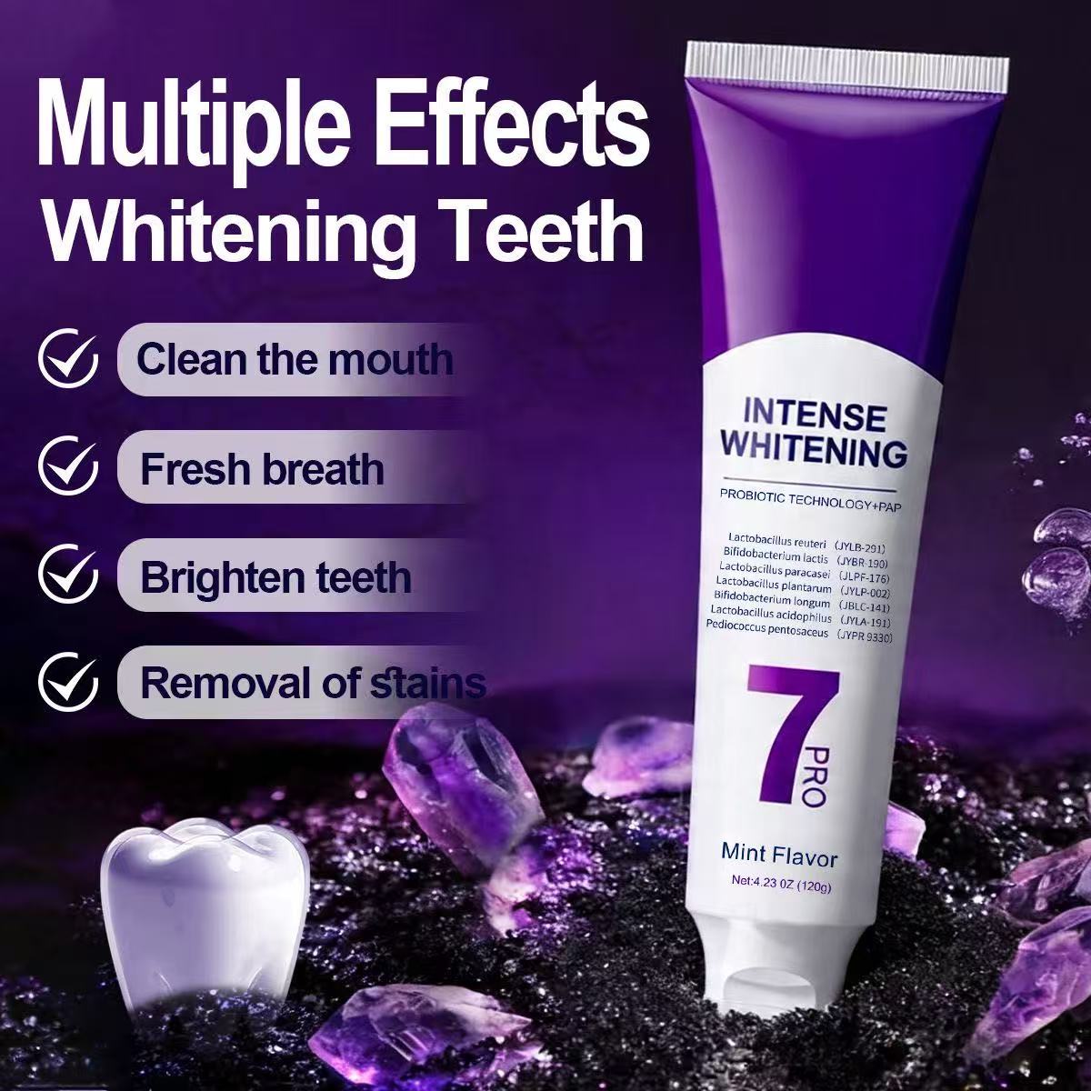 Pasta Gigi Pemutih Probiotik 7 - Teeth Whitening That Works ulasan dan harga