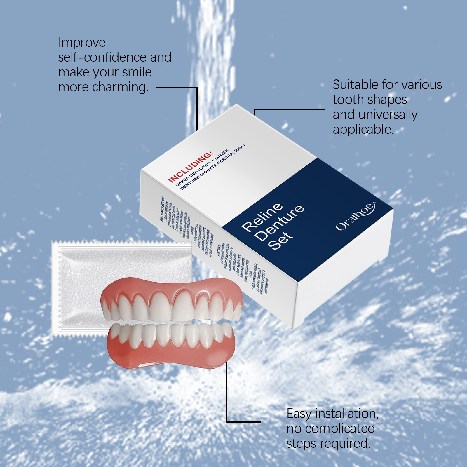 Gigi Palsu, Gigi Tiruan, Gigi  - Teeth Whitening For Braces ulasan dan harga