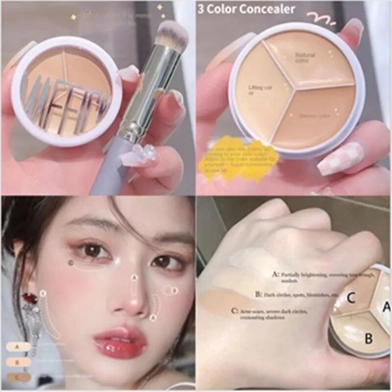 Palet Concealer 3 Warna untuk  - Charcoal Whitening Paste ulasan dan harga