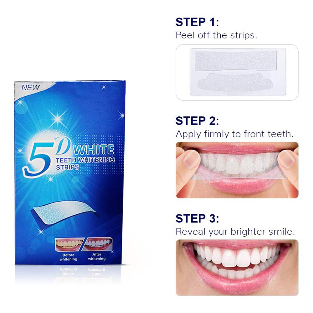 Strip Pemutih Gigi 5D Gel Pemu - Teeth Whitening Groupon ulasan dan harga